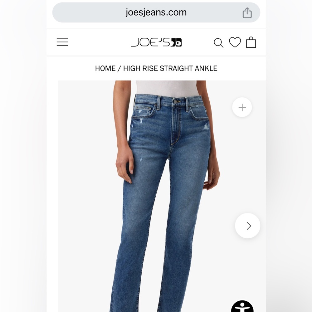 Joe jean’s straight ankle jeans